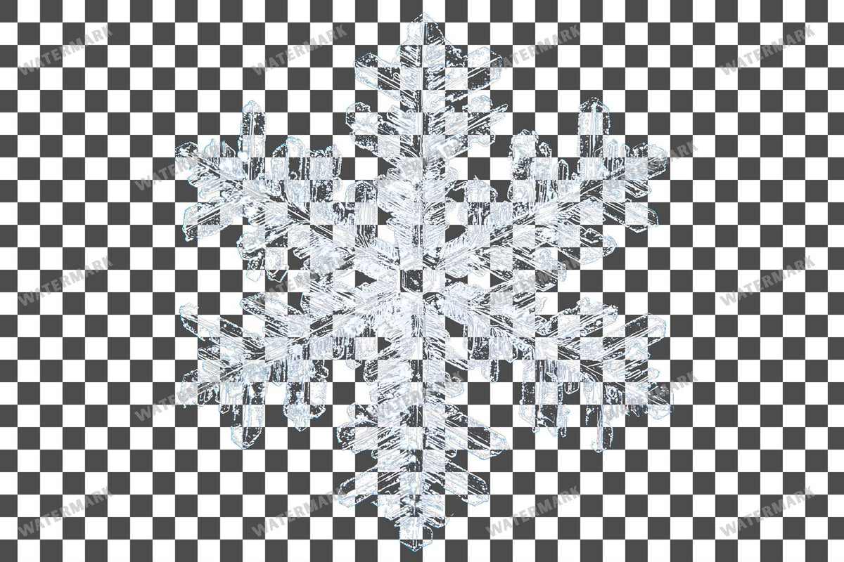 Large Snowflake Transparent Overlay Pngs