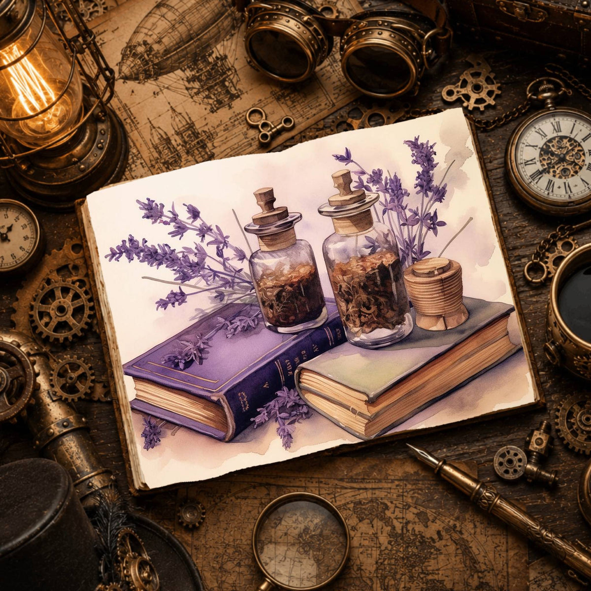Lavender Apothecary Digital Papers