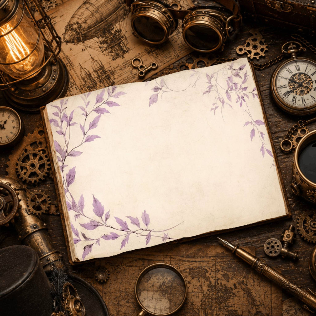 Lavender Leaves Digital Papers