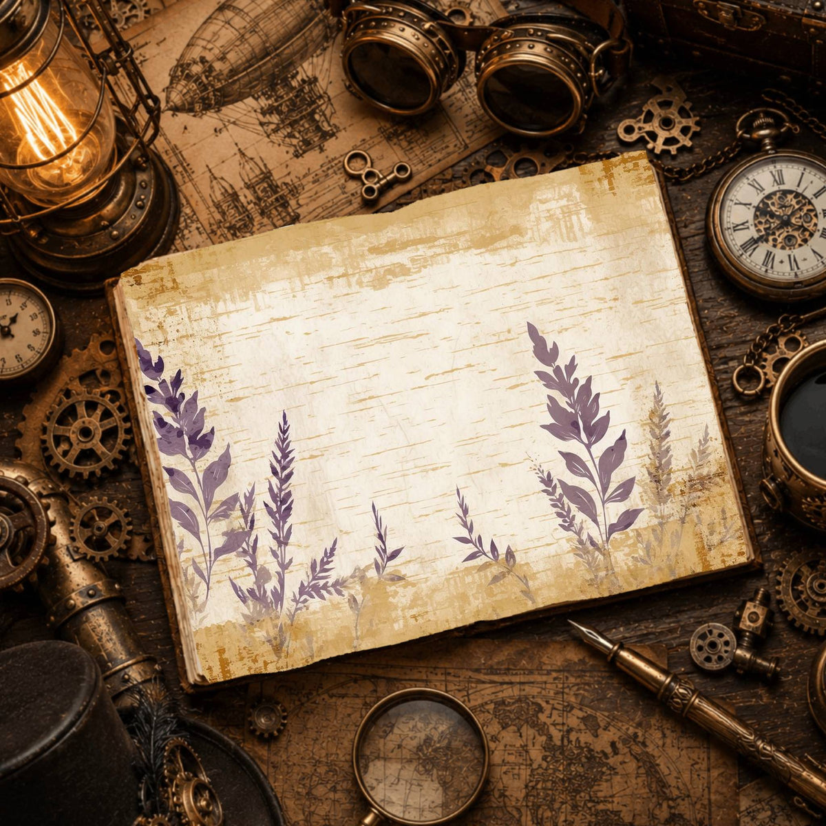 Lavender Leaves Digital Papers