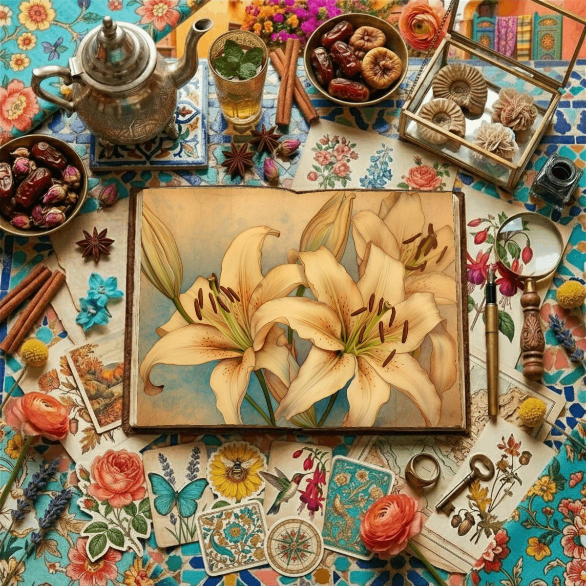 Lilly Watercolour Digital Papers