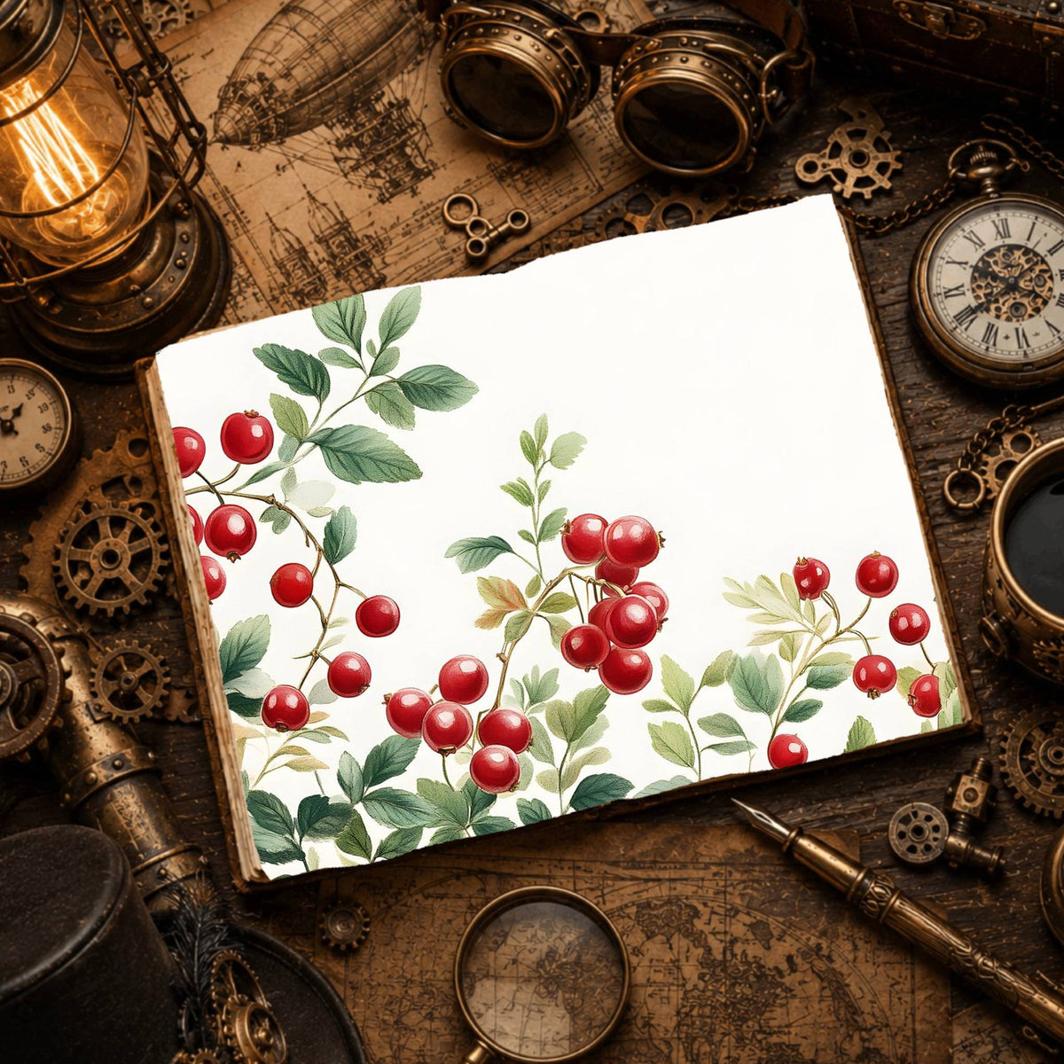 Lingonberries Digital Papers
