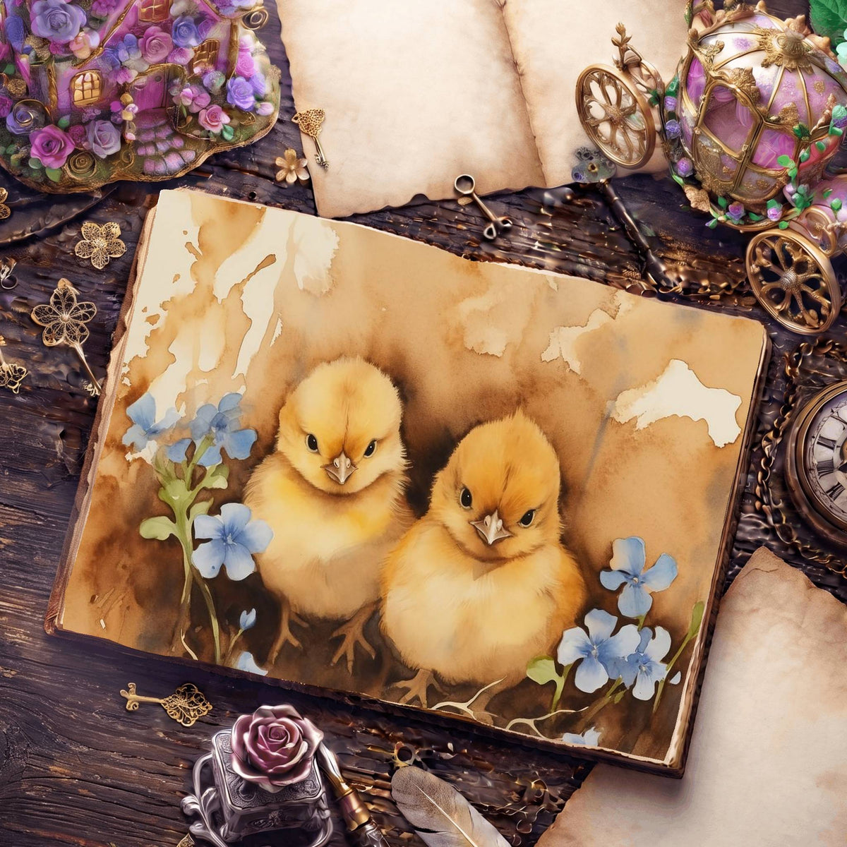 Little Chicks Digital Papers