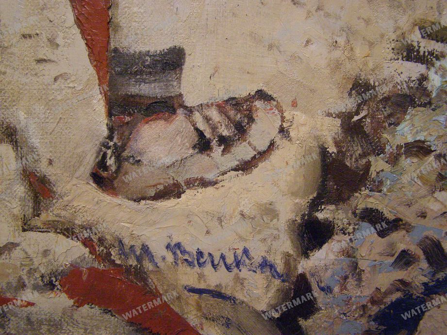 Martin Benka Beside Woodcutters 1940S Vintage Paintings