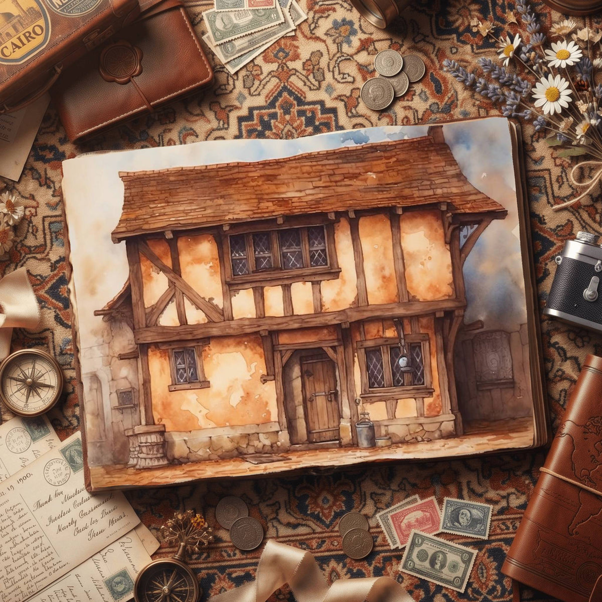 Medieval House Digital Papers