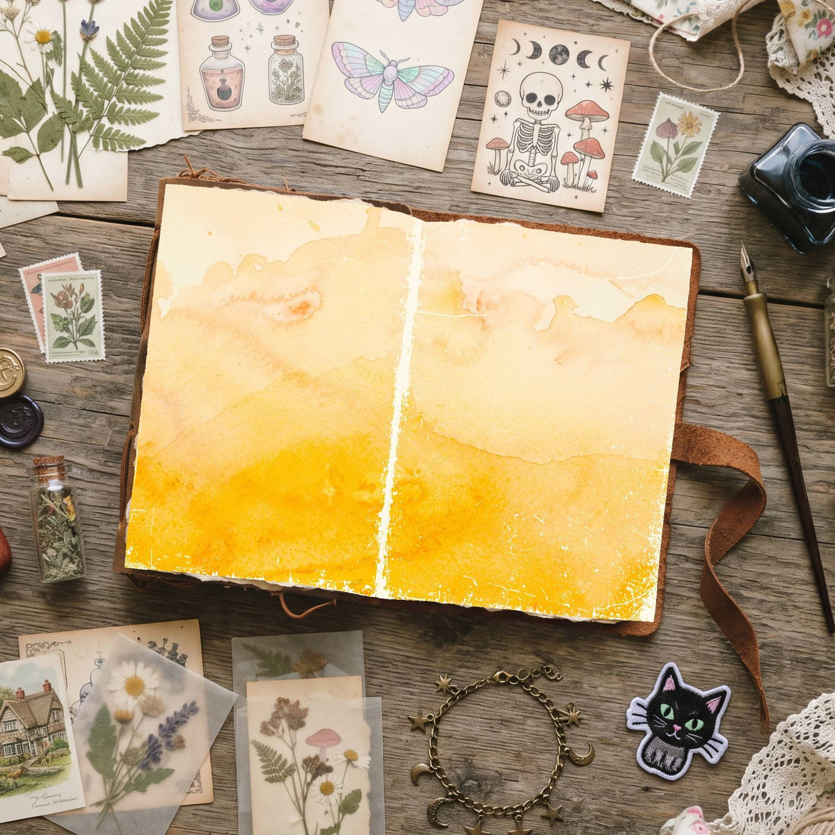 Mixed Color Distressed Blank And Lined Digital Papers