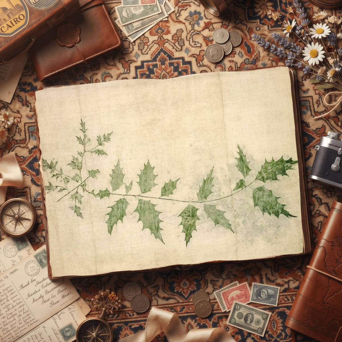 Mixed Leaves Digital Papers