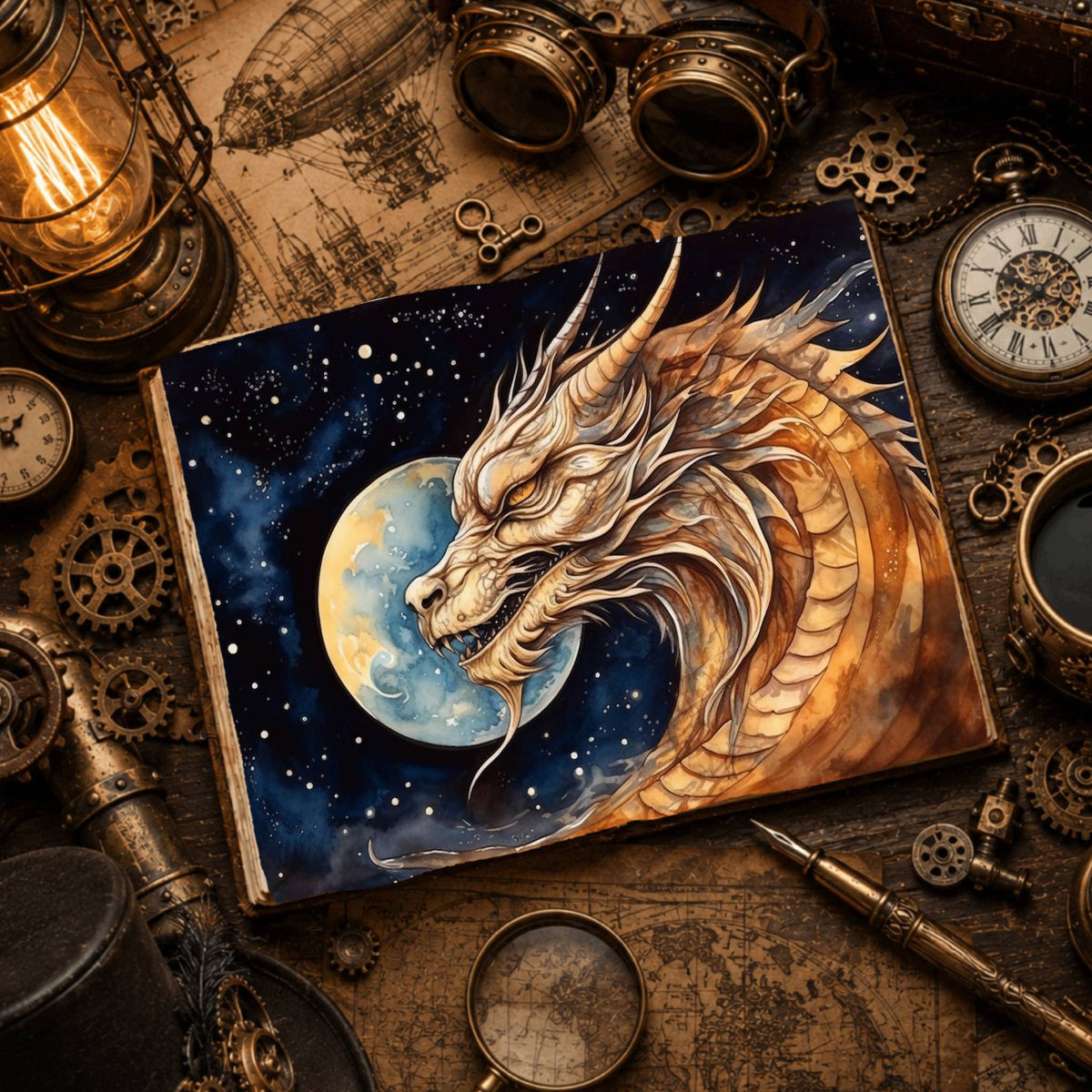 Moon Dragon Digital Papers