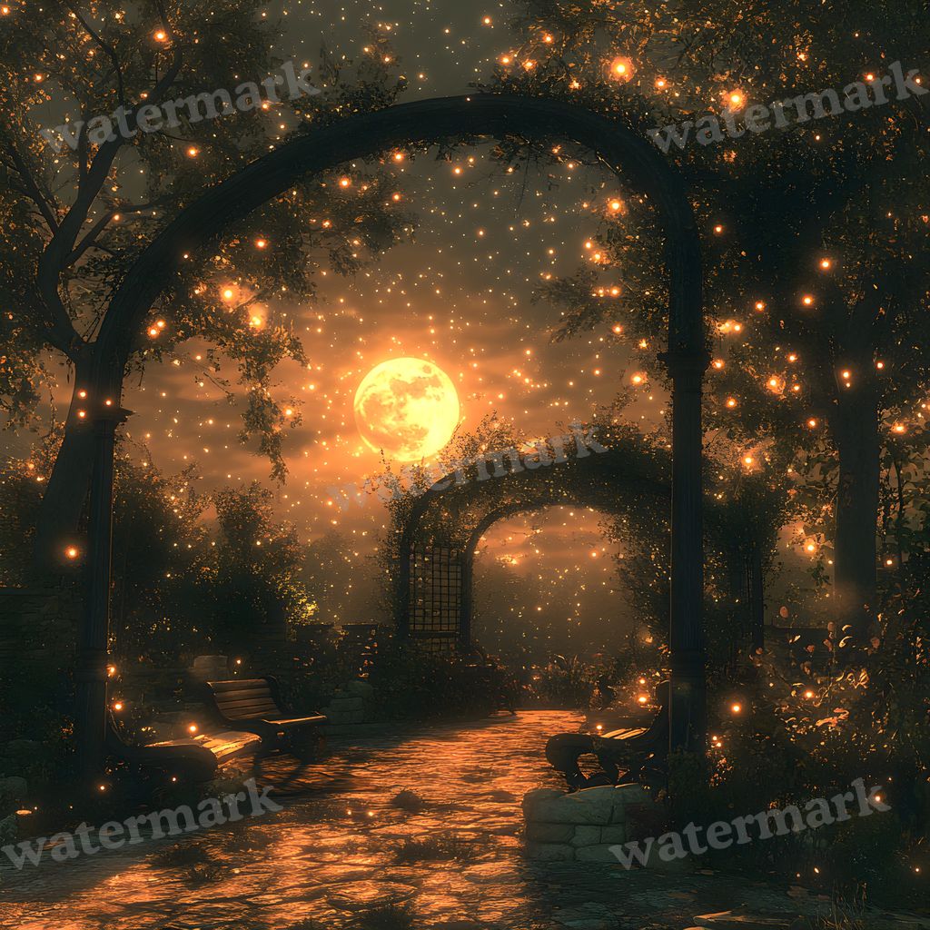 Moonlit Clearing Backdrop Images