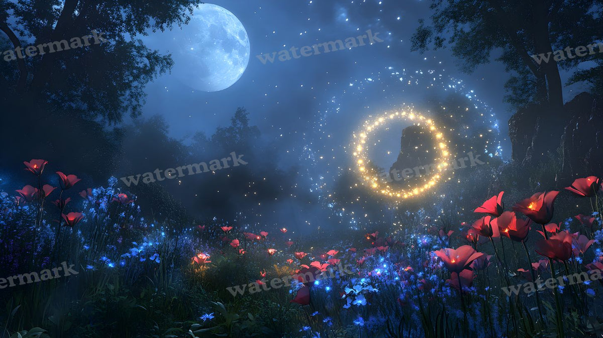 Moonlit Meadow Backdrop Images