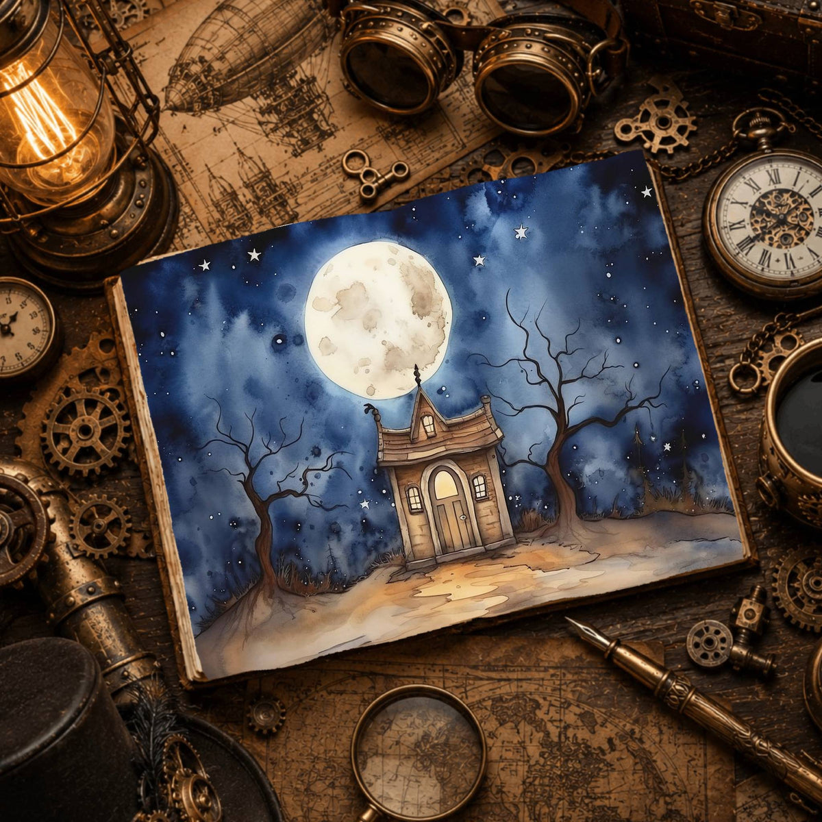 Moonlit Shed Digital Papers