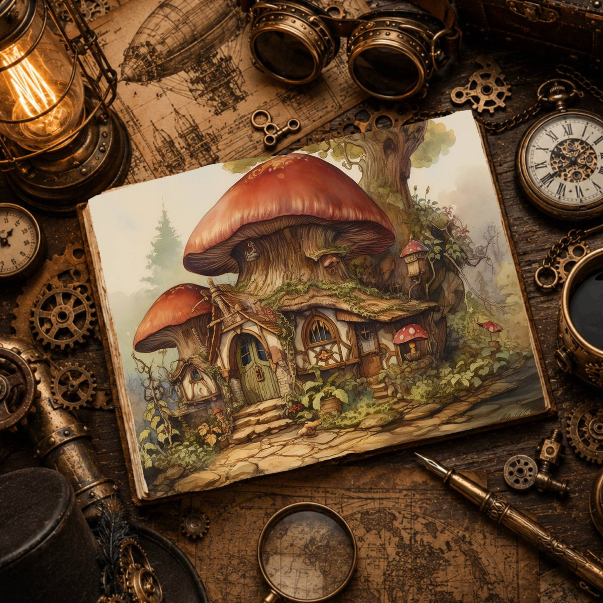 Mushroom Cottage Digital Papers