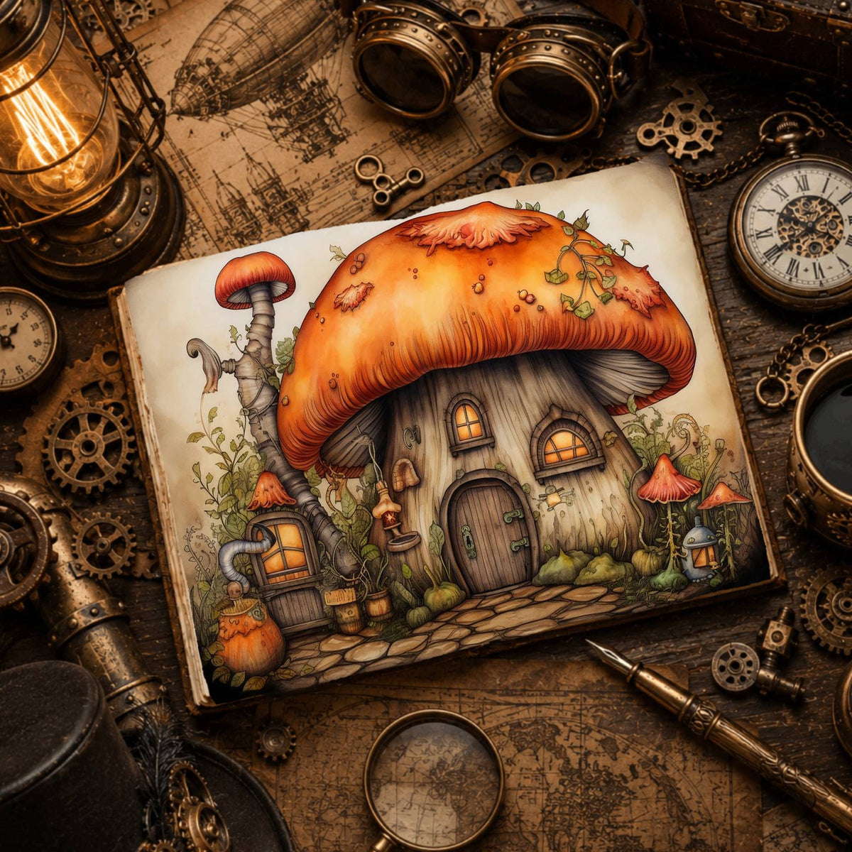 Mushroom Cottage Digital Papers
