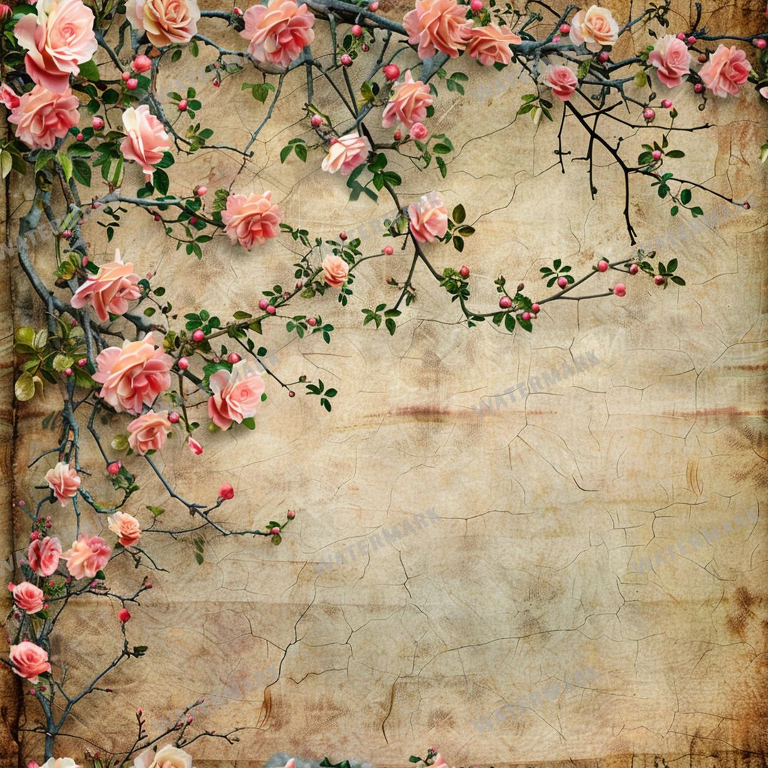 Pink Roses Seamless Pattern
