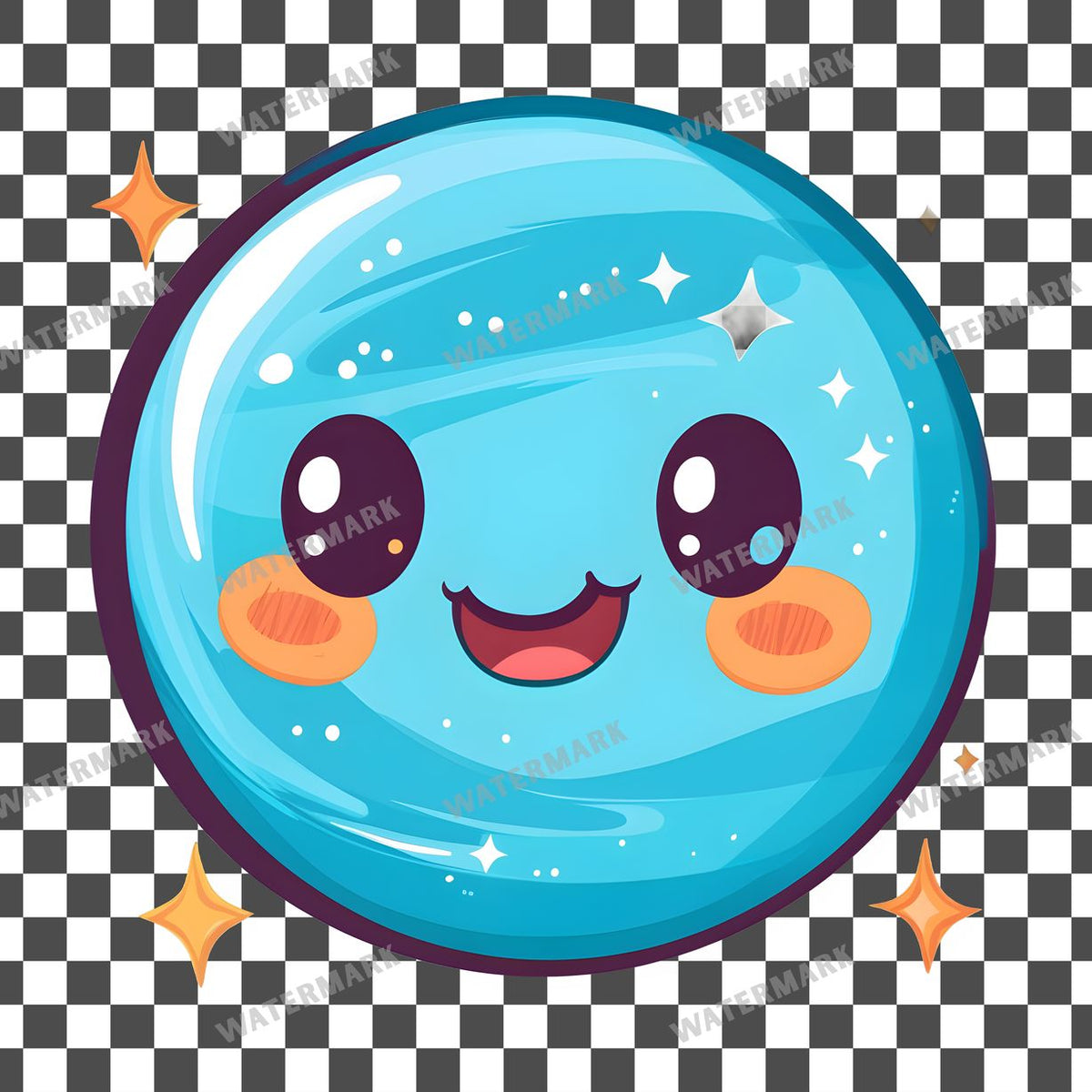 Planet Kawaii Style Clipart Pngs