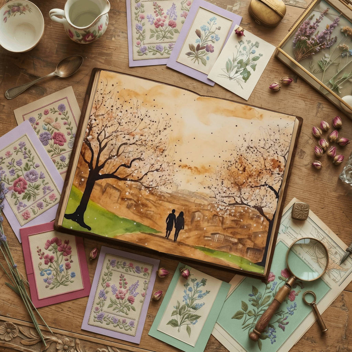 Spring Walk Digital Papers
