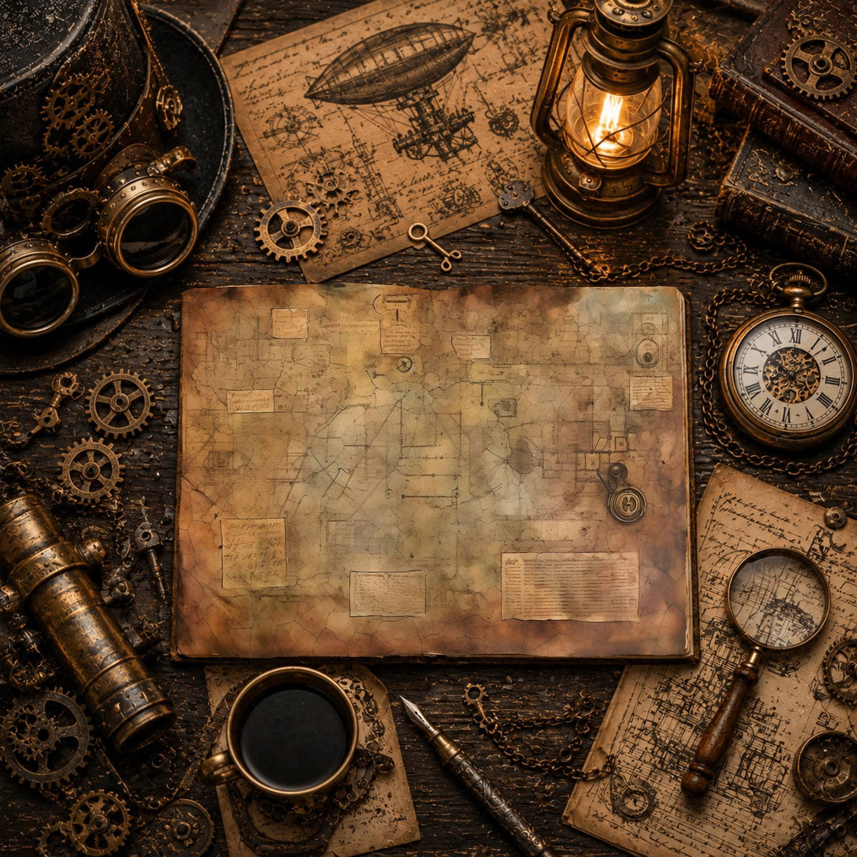 Steampunk Digital Papers