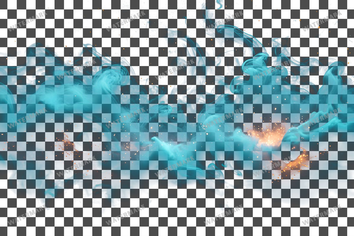 Teal Ink Drop Diffusing Color Transparent Overlay Pngs