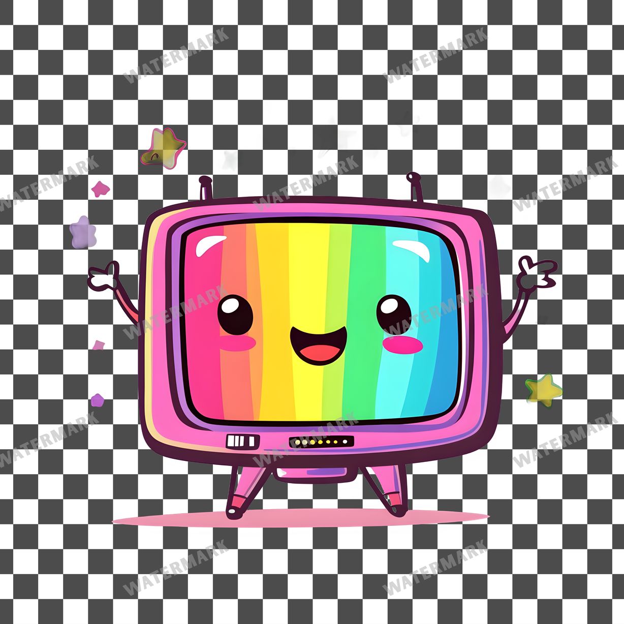 Tv Kawaii Style Clipart Pngs