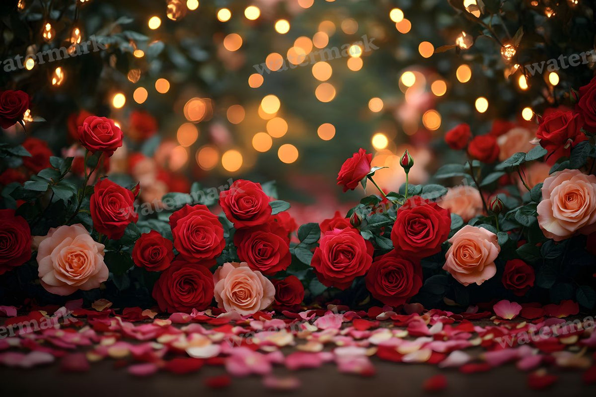 Valentine Rose Garden digital photo backdrop for photo editing, preview 6