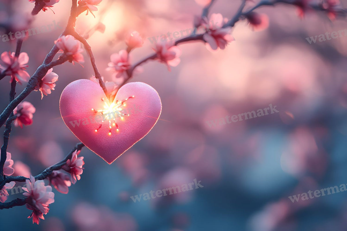 Valentine digital photo backdrop for photo editing, preview 6