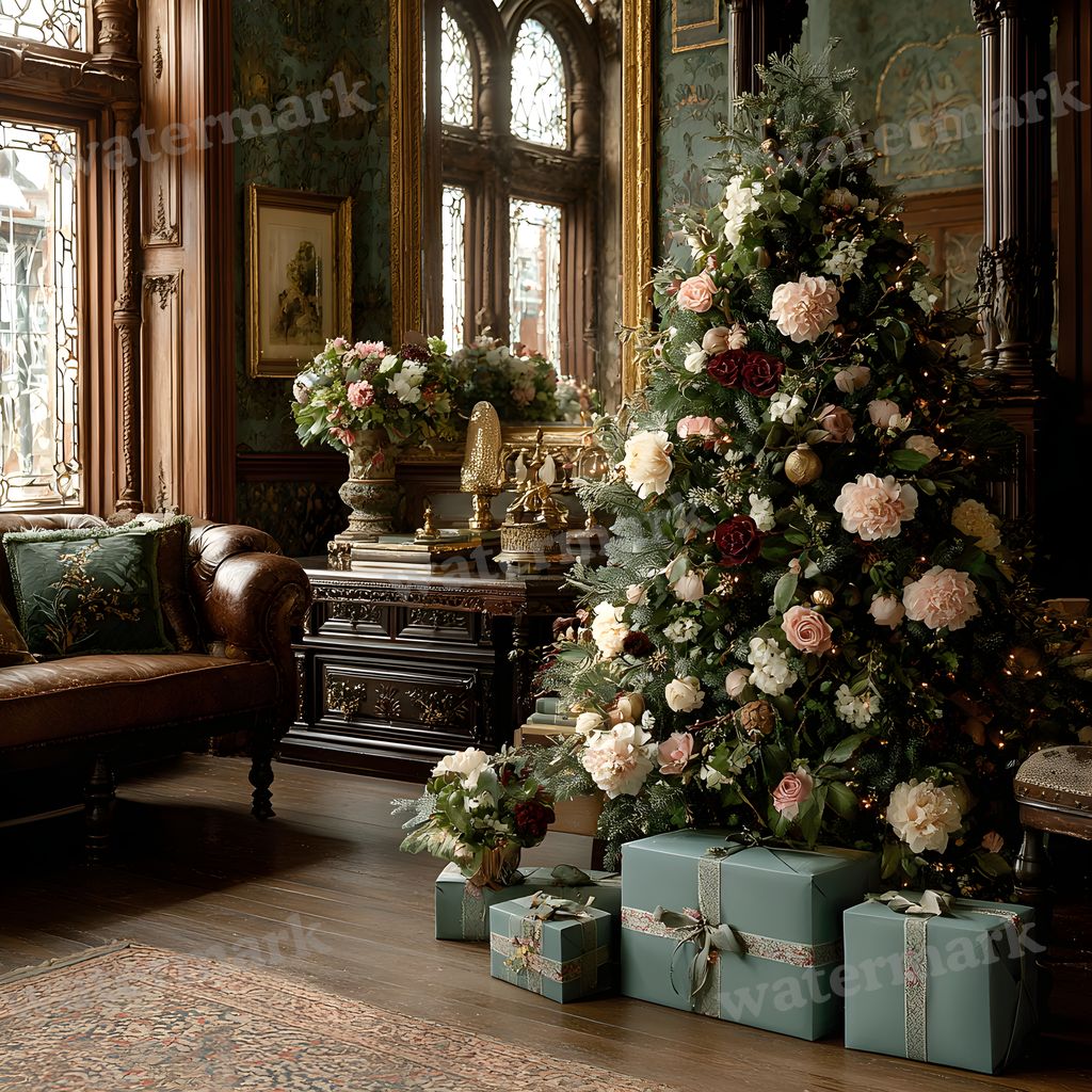 Victorian Christmachaos Backdrop Images