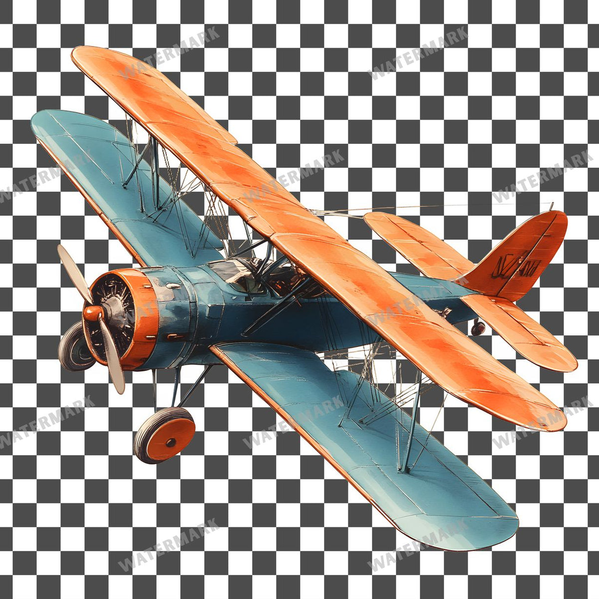 Victrorian Airplane Vintage Style Clipart Pngs