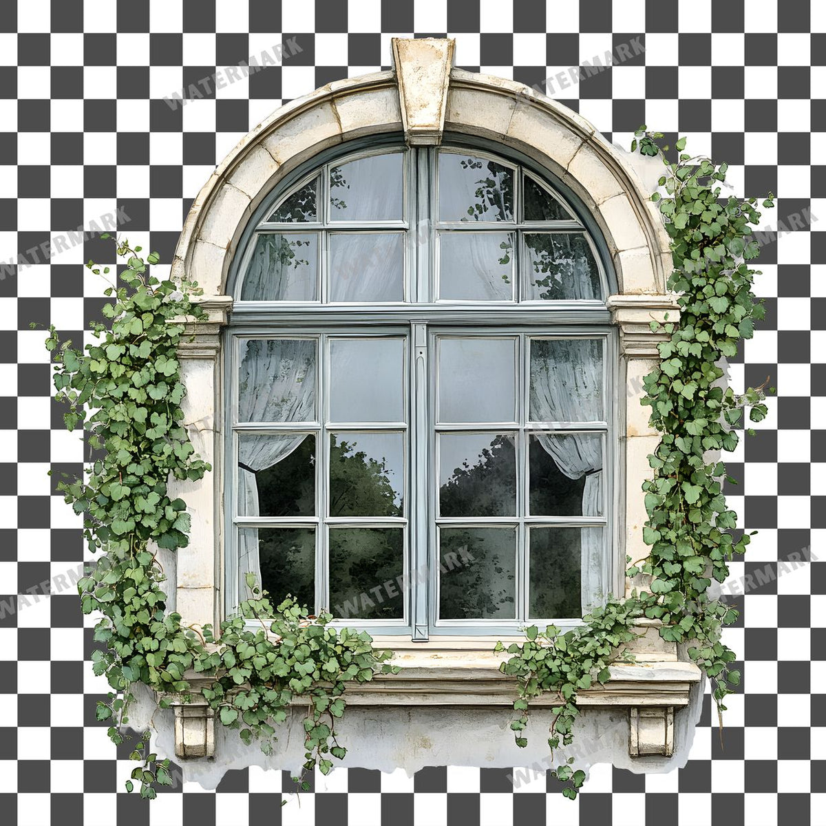 Window Vintage Style Clipart Pngs