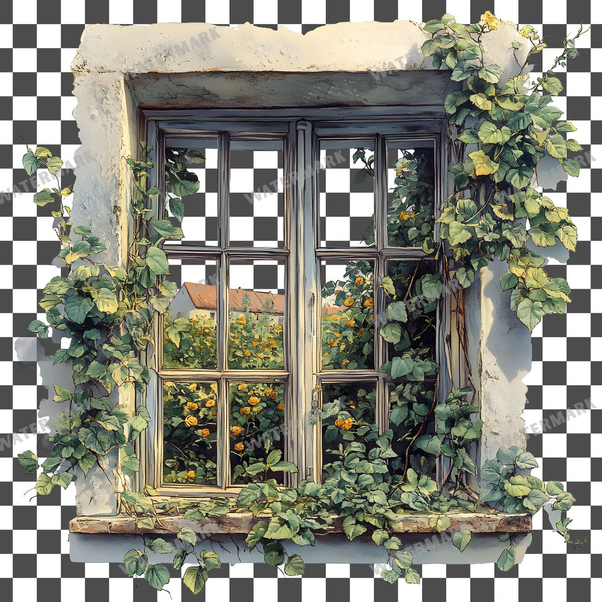 Window Vintage Style Clipart Pngs