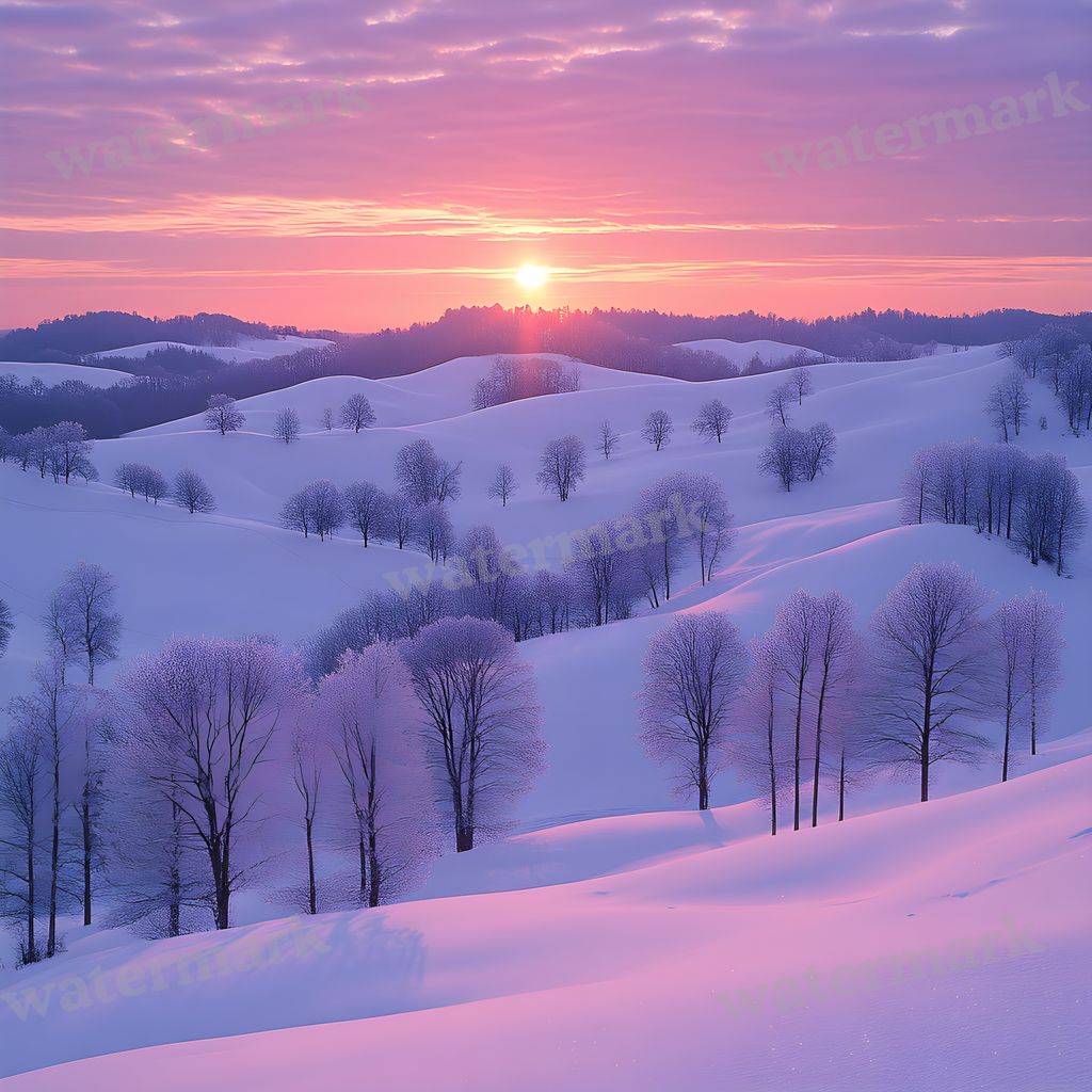 Winter Sunset Backdrop Images