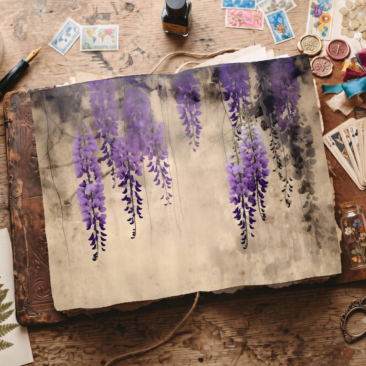 Wisteria Digital Papers