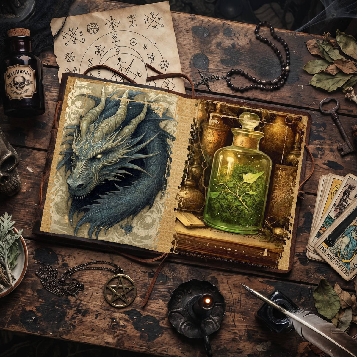 Witch printable junk journal paper, page preview 7