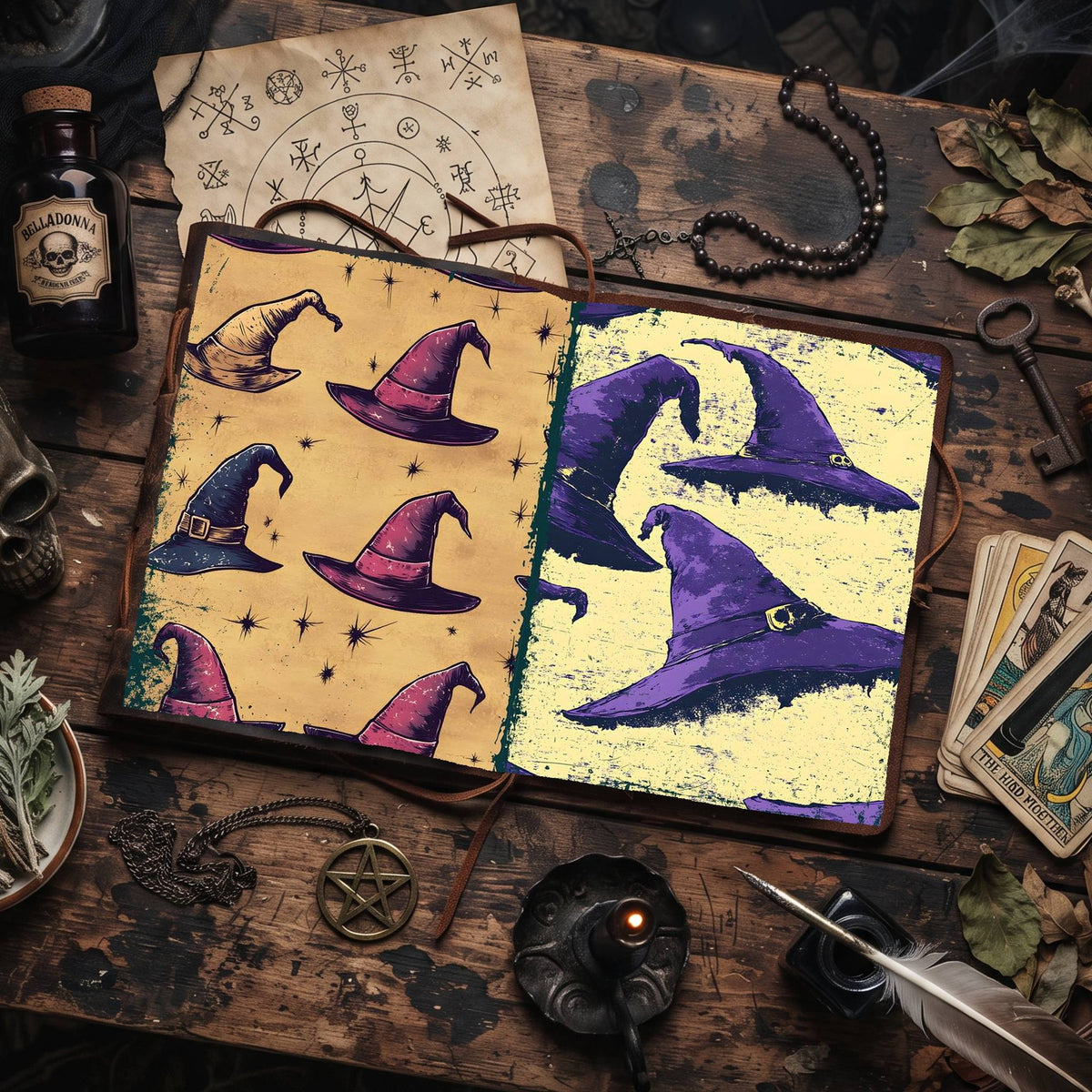 Witch printable junk journal paper, page preview 7