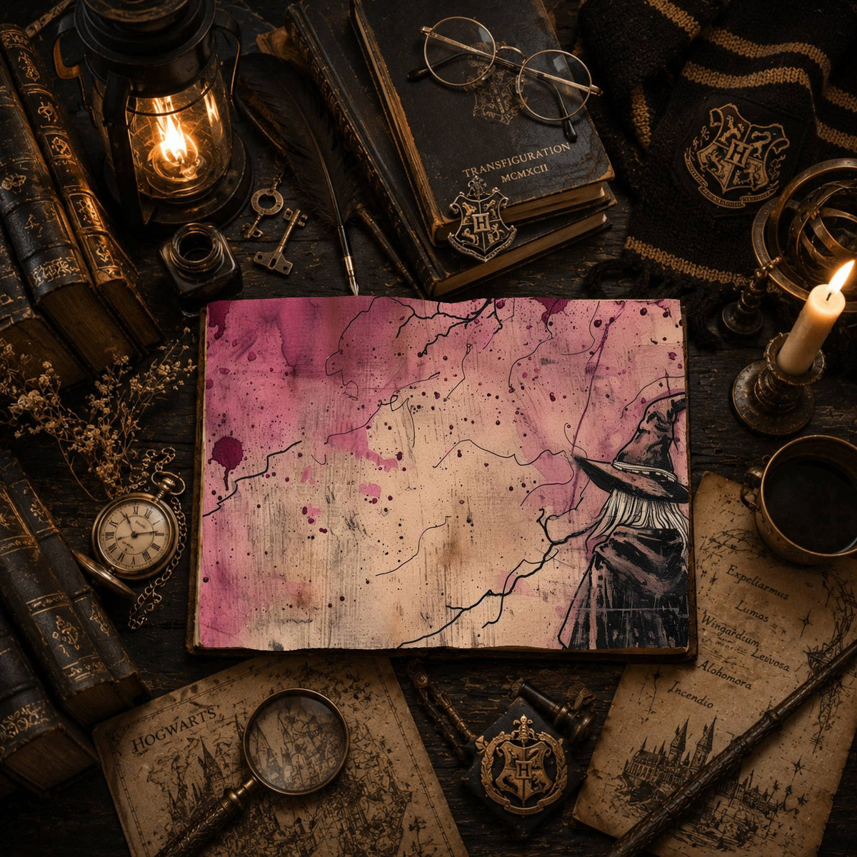 Witch printable junk journal paper, page preview 7