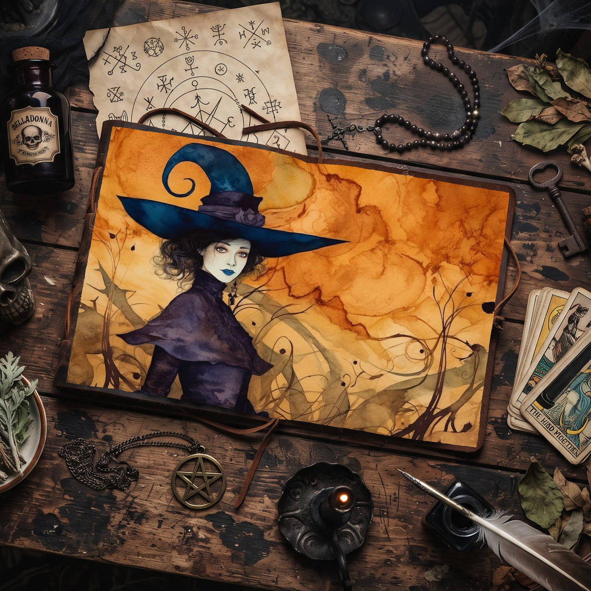 Witch printable junk journal paper, page preview 7