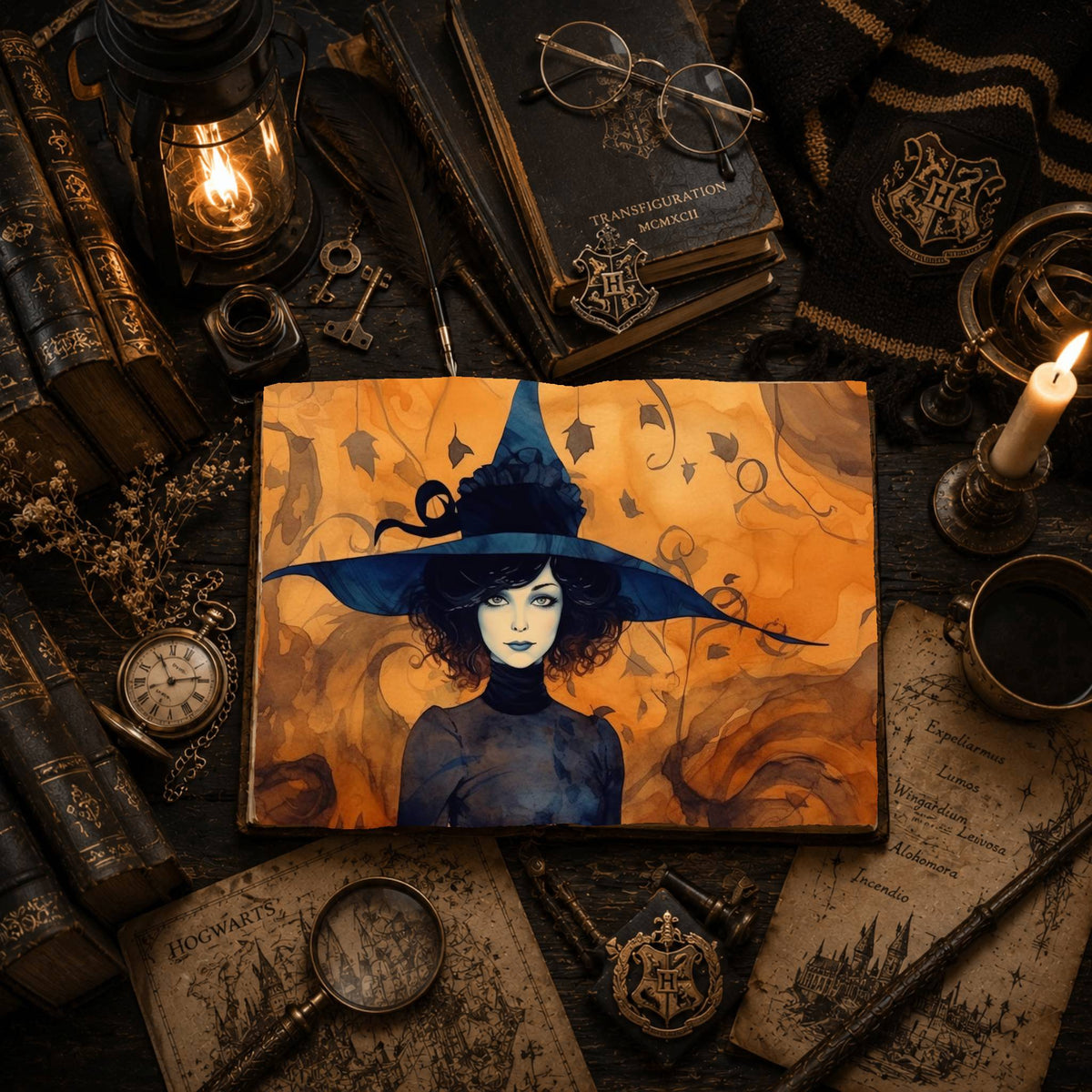 Witch printable junk journal paper, page preview 7