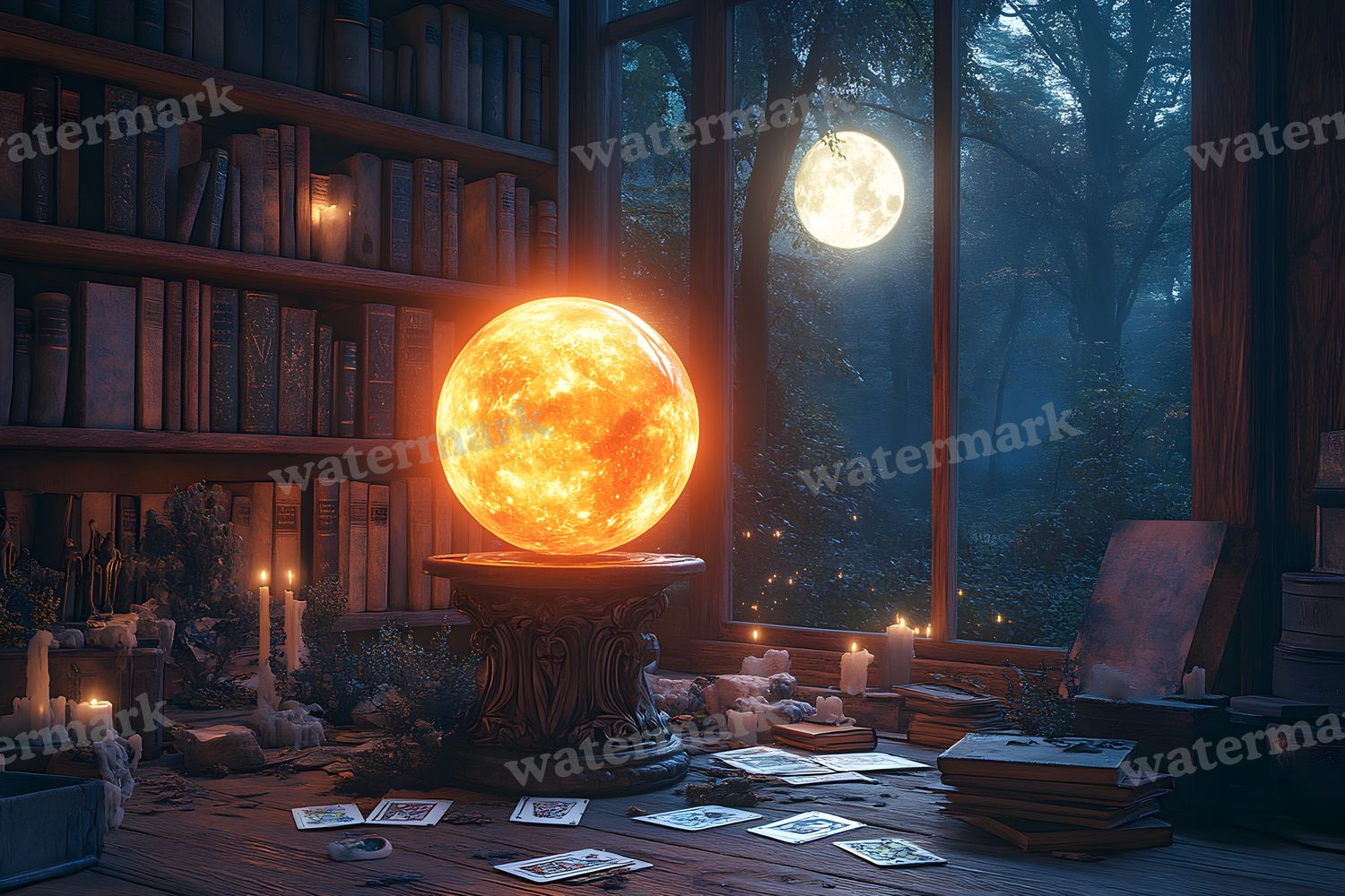 Witchs Crystal Ball Backdrop Images