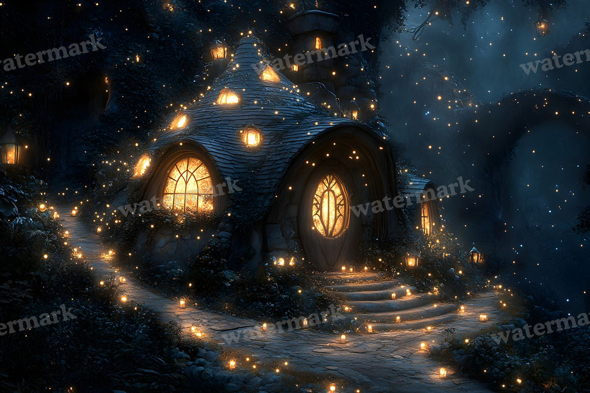 Witchs Hut Backdrop Images