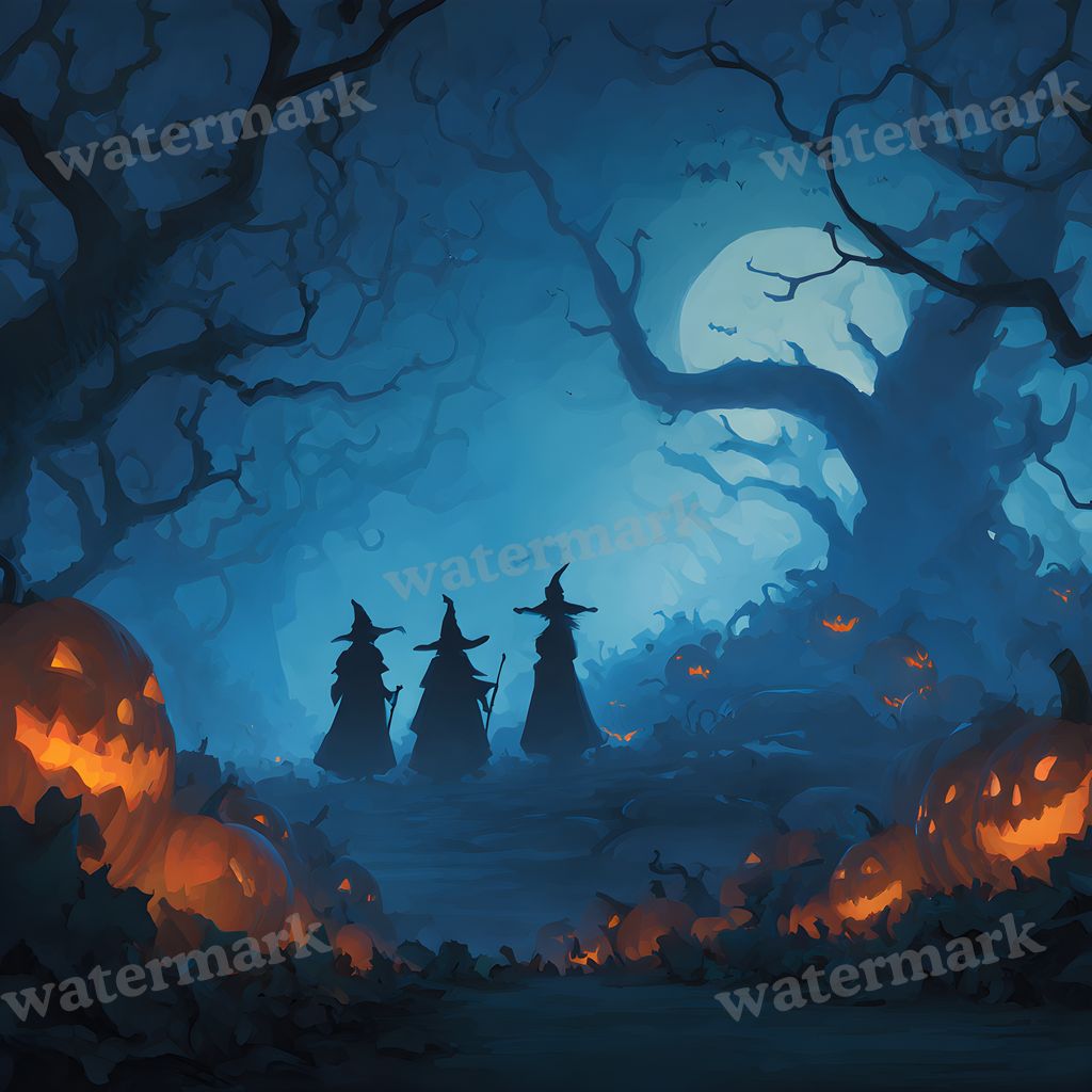 Witchy Halloween Backdrop Images