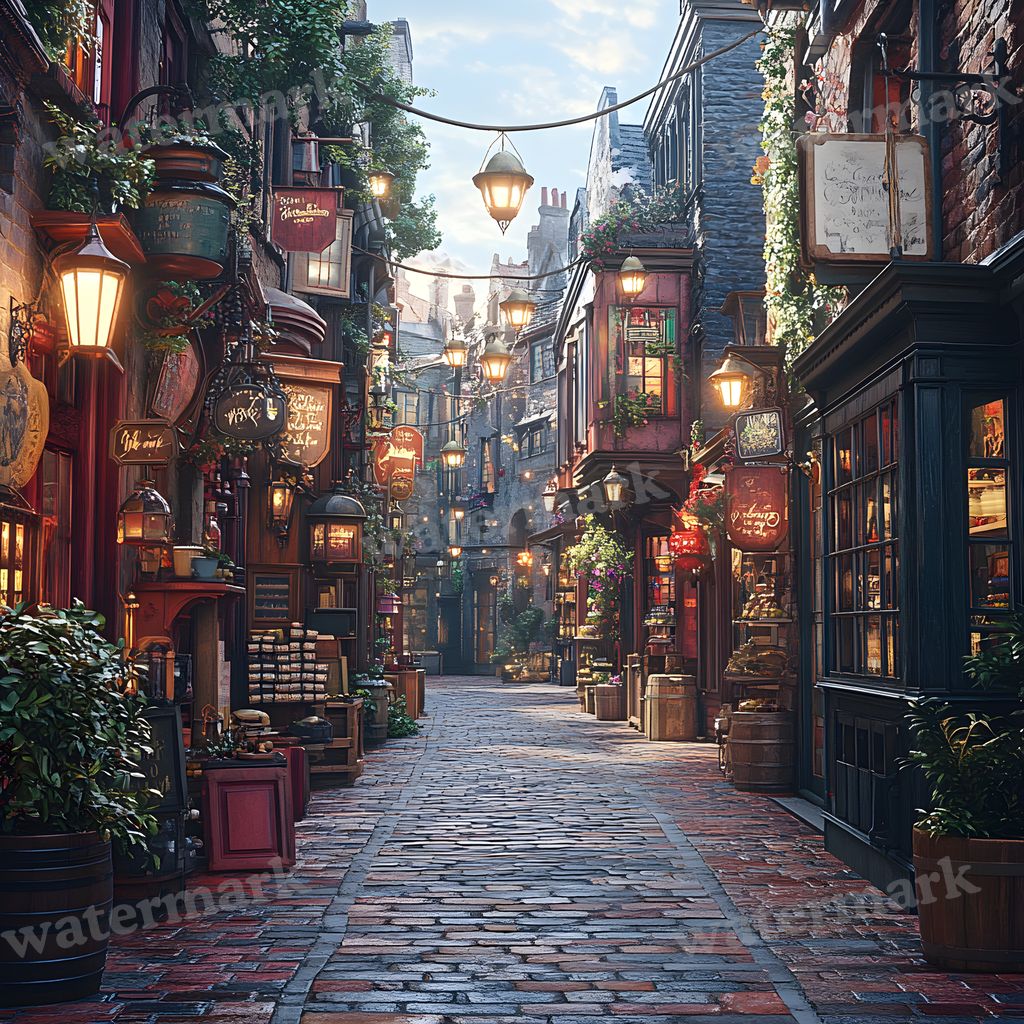Wizarding Alley Backdrop Images