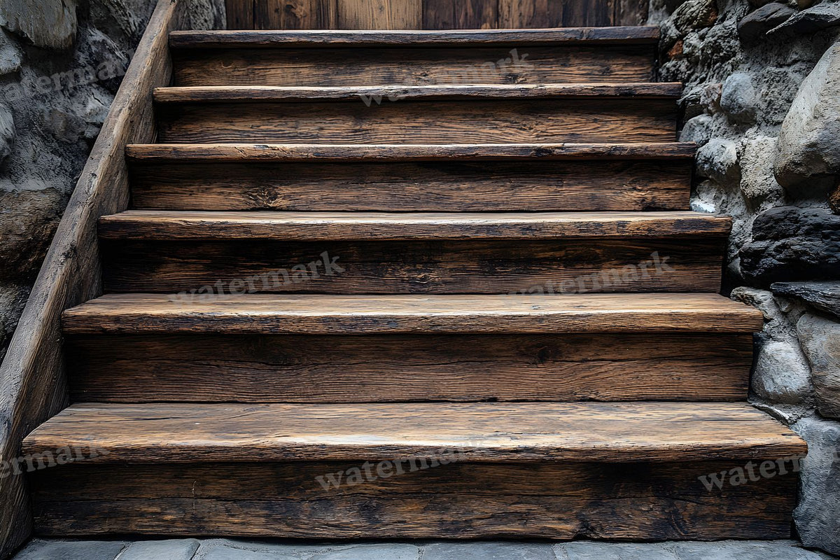Wooden Stairrustic Vintage Backdrop Images