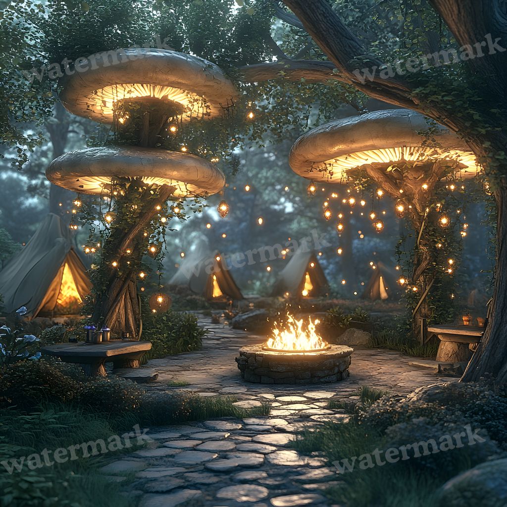 Woodland Elf Sanctuary Backdrop Images