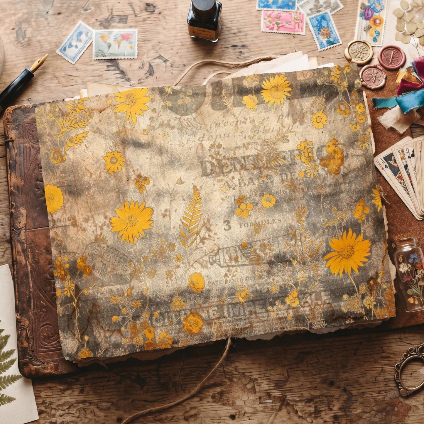 Yellow Flowers Digital Papers
