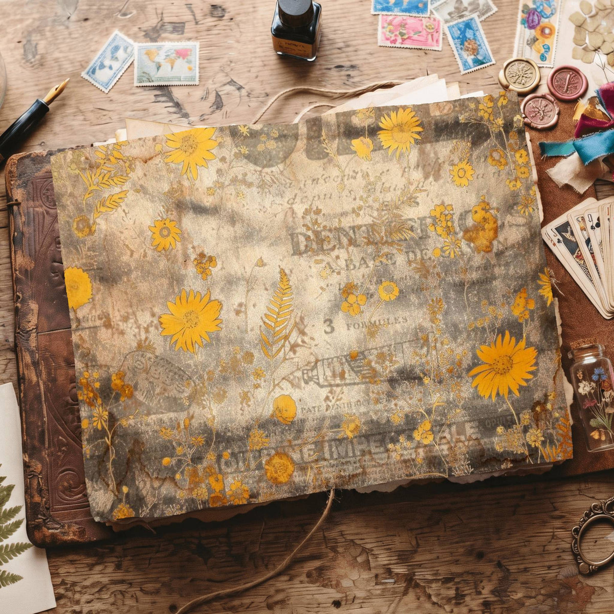 Yellow Flowers Digital Papers