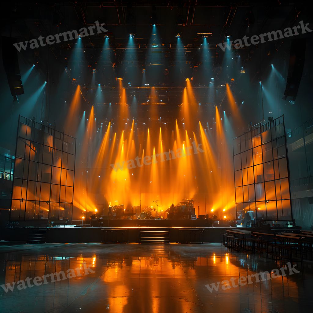 Yellow K Pop Stage Backdrop Images