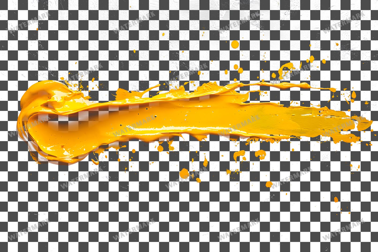 Yellow Paint Splatter Abstract Splashes Transparent Overlay Pngs