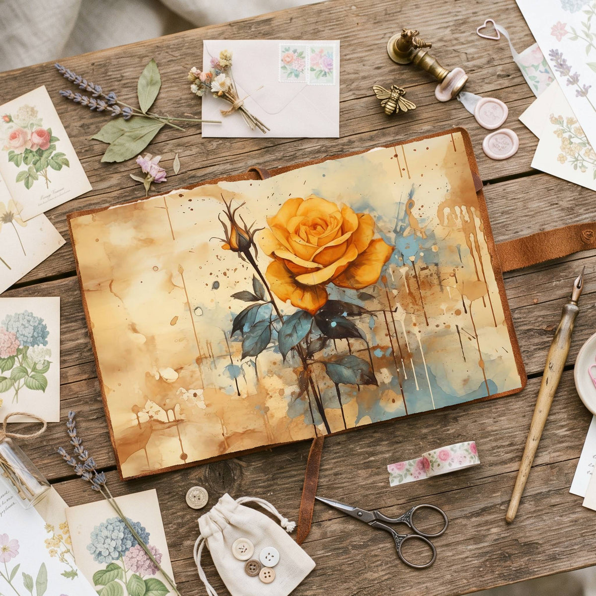 Yellow Roses Digital Papers