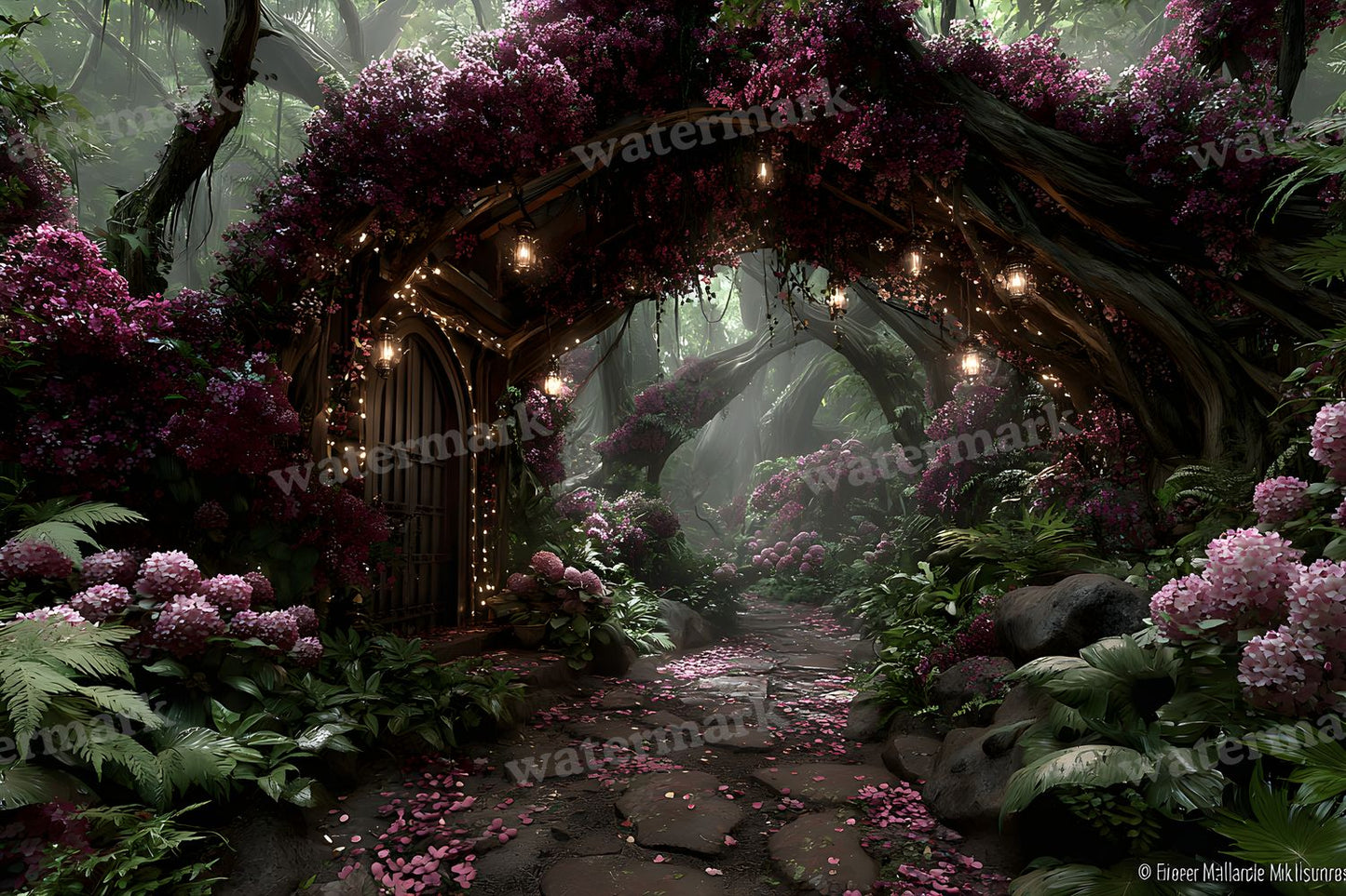 Alice Wonderland Magical Forest Backdrop Images