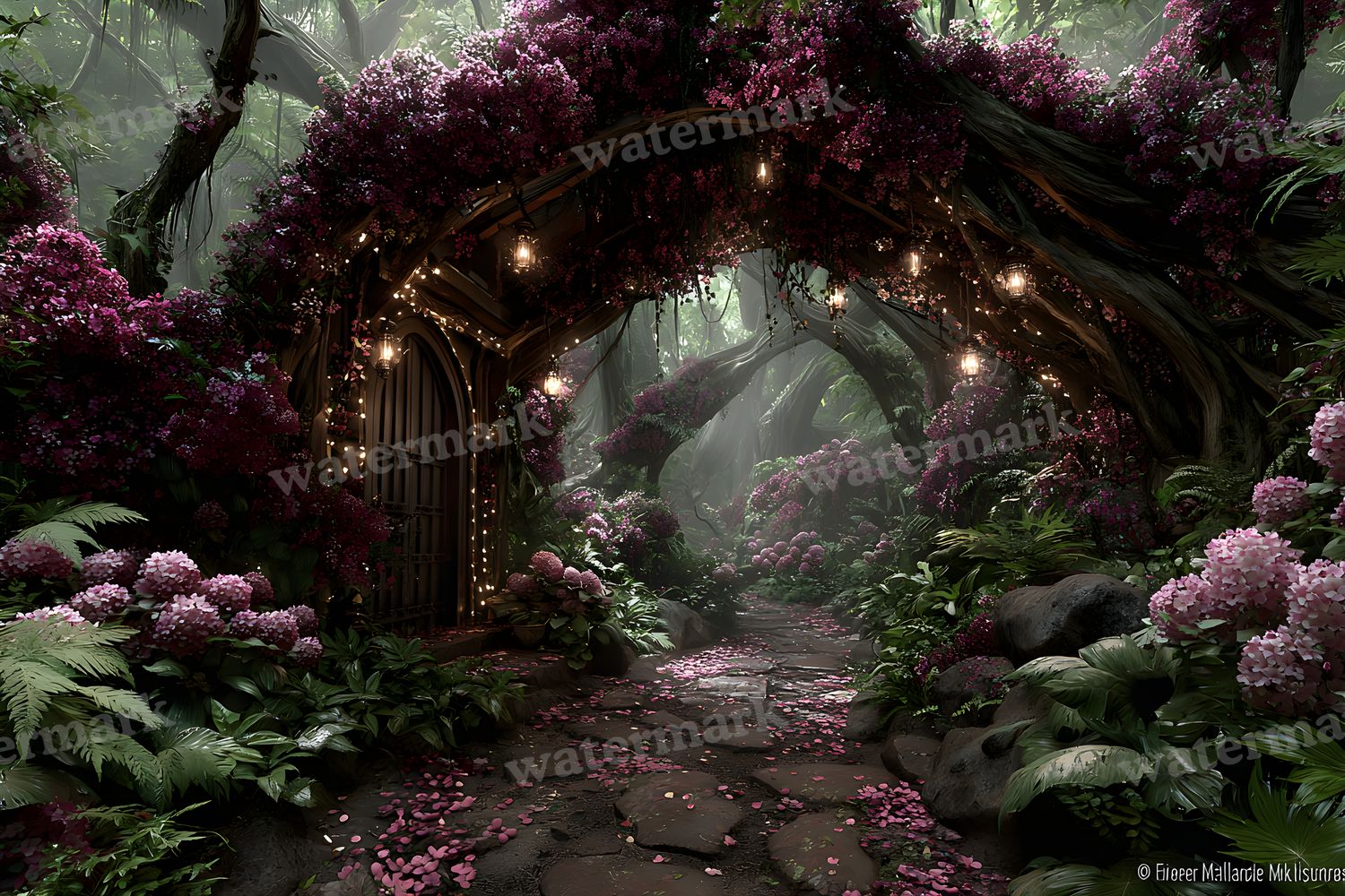 Alice Wonderland Magical Forest Backdrop Images