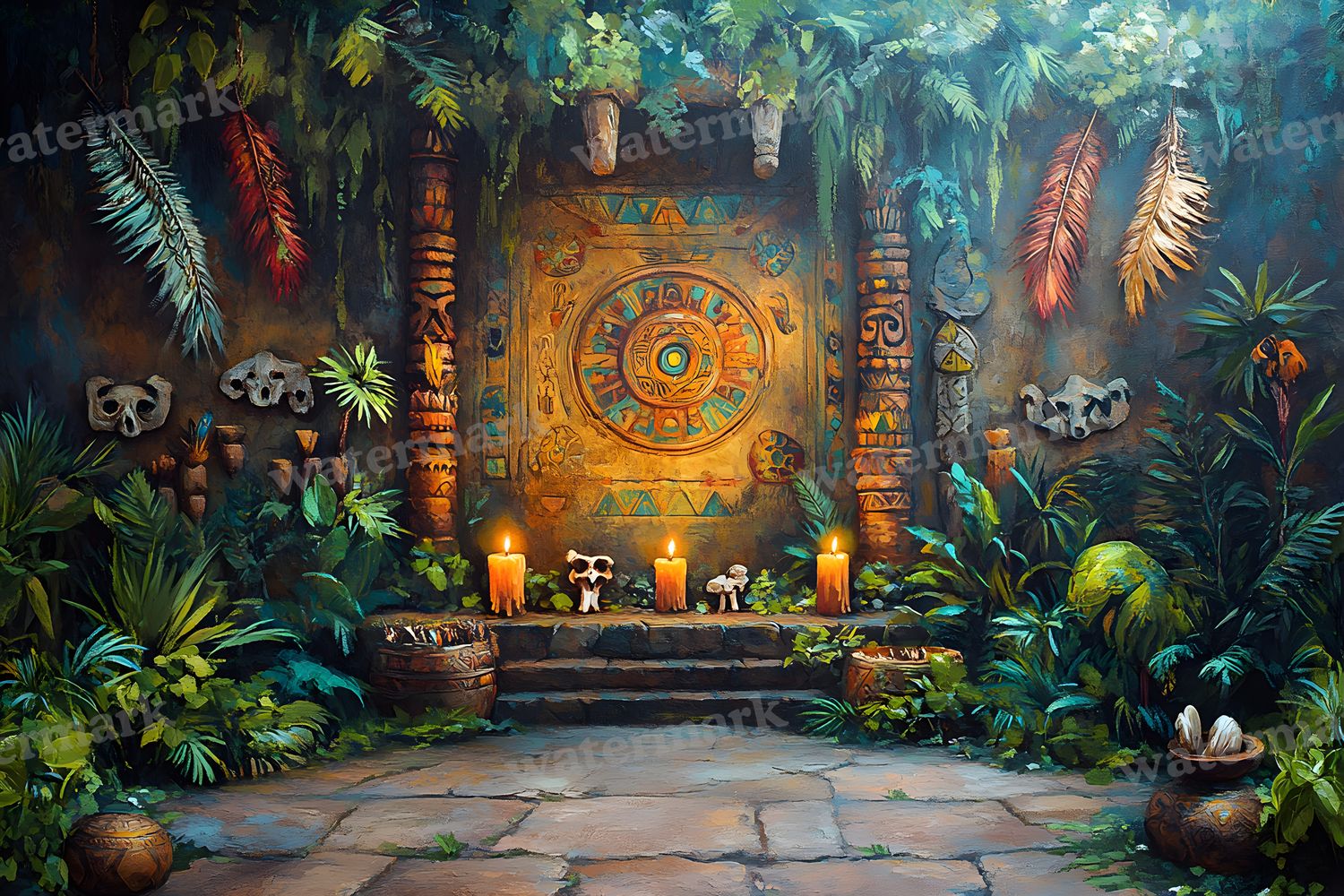 Amazonian Shamanic Ritual Backdrop Images